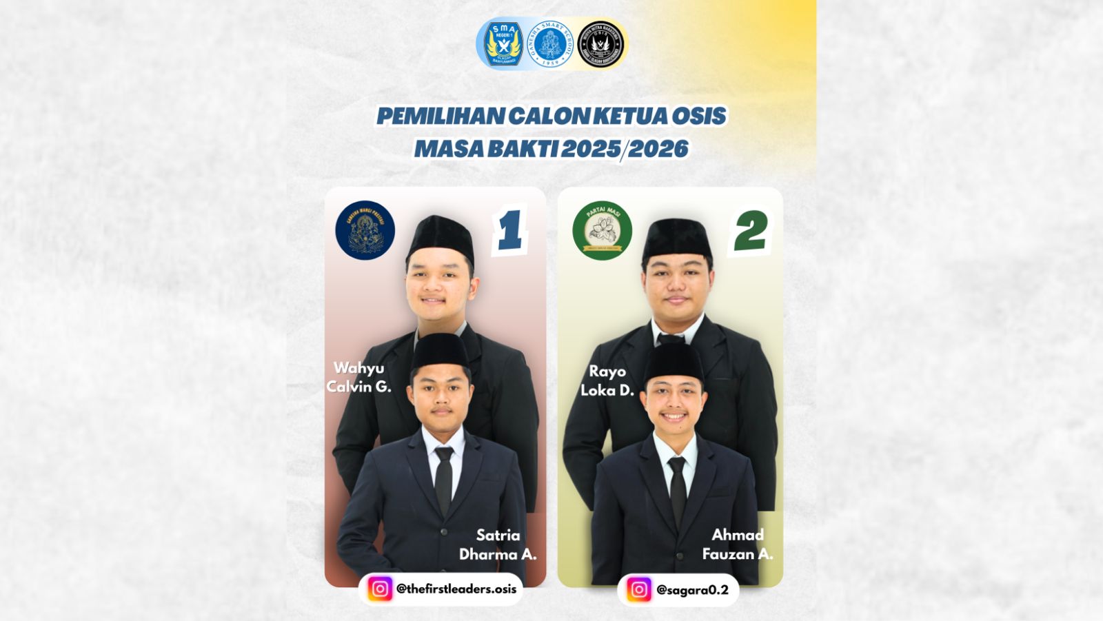 Pemilihan Ketua dan Wakil Ketua OSIS SMAN 1 Glagah Masa Bhakti 2025-2026. (Foto: Humas)