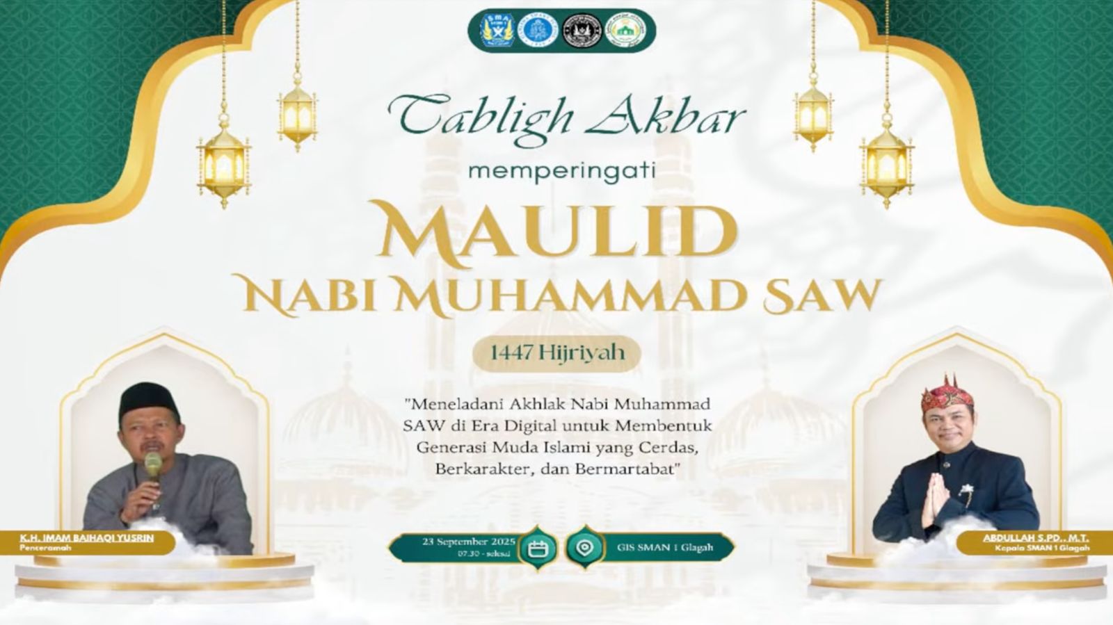 Peringatan Maulid Nabi Muhammad SAW 1447 H SMAN 1 Glagah. (Foto: Humas)