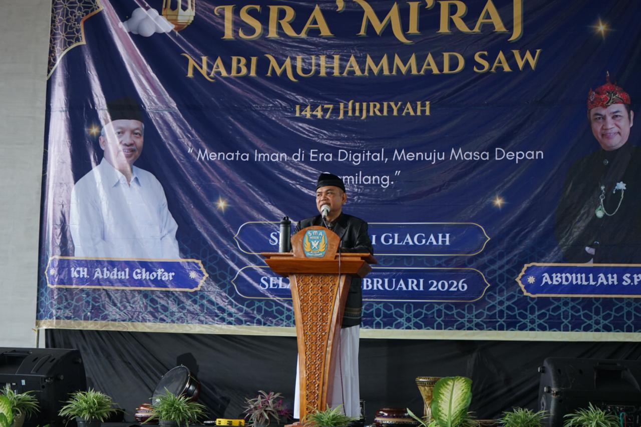 Sambutan Kepala SMAN 1 Glagah, Bapak Abdullah, S.Pd., M.T. (Foto: Humas)