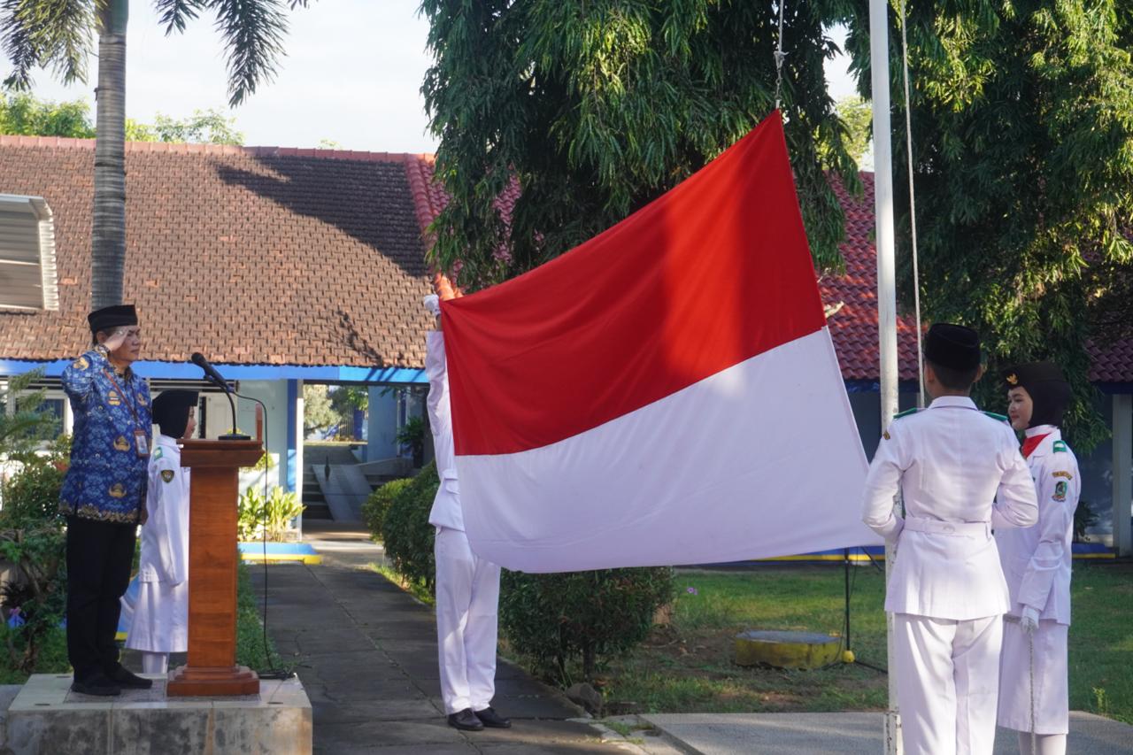 Upacara peringatan Hari Lahir Pancasila tahun 2026 di SMAN 1 Glagah. (Foto: Humas)