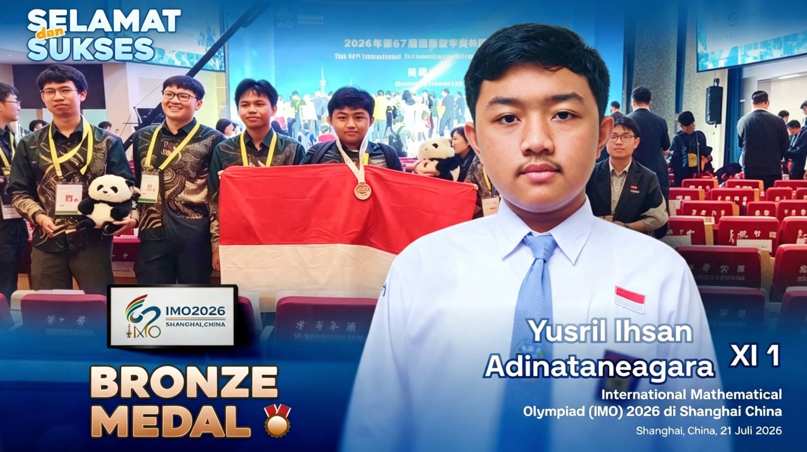 SIswa berprestasi, Yusril Ihsan Adinatanegara. (Foto: Humas)